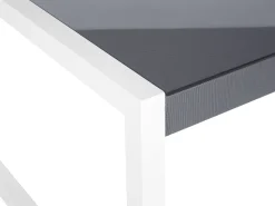 Gartentisch Aluminium Grau / Weis 210 X 90 Cm Bacoli