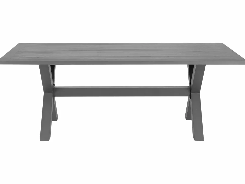 Gartentisch Aluminium Grau 200 X 105 Cm Cascais