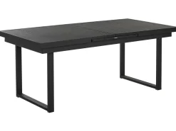 Gartentisch Aluminium Schwarz 180 / 240 X 90 Cm Ausziehbar Valcanetto