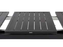 Gartentisch Aluminium Schwarz 180 / 240 X 90 Cm Ausziehbar Valcanetto