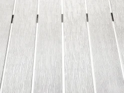 Gartentisch Aluminium Weis 180 X 90 Cm Vernio