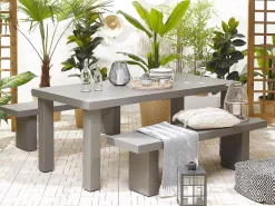 Gartentisch Beton Grau Matt 180 X 90 Cm Taranto