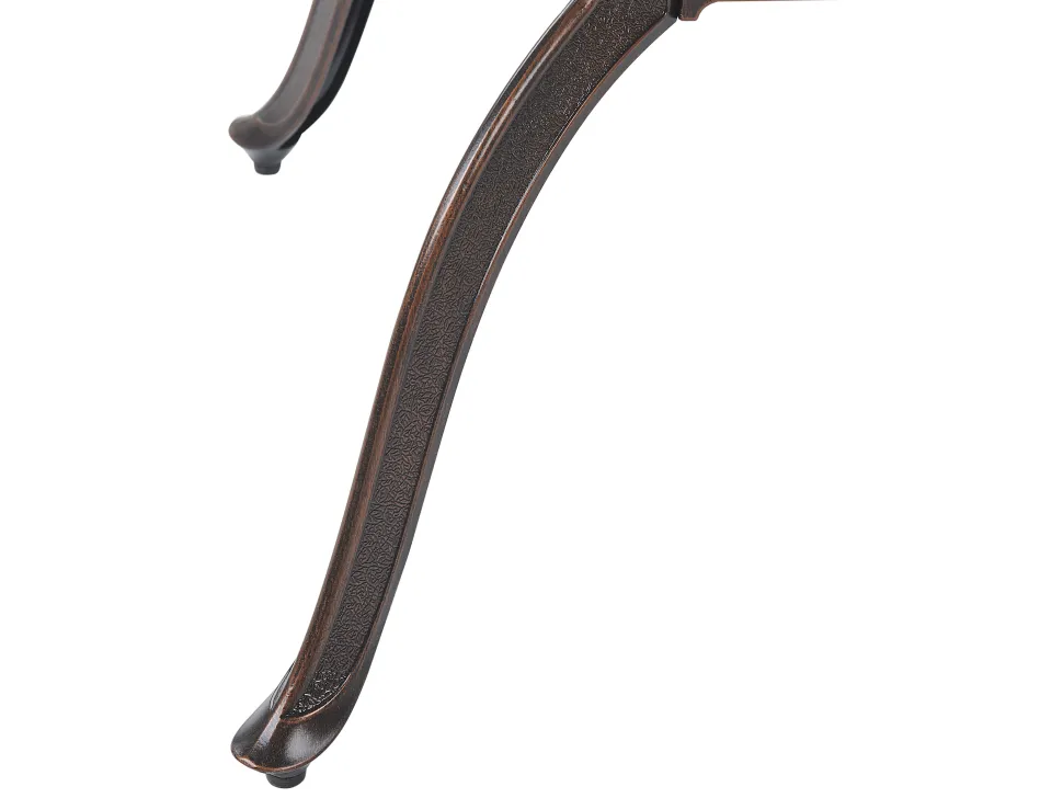 Gartentisch Dunkelbraun Aluminium 102 Cm Salento
