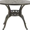 Gartentisch Dunkelbraun Aluminium 100 Cm Sapri