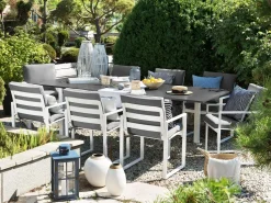 Gartentisch Dunkelgrau Ausziehbar 168/248 X 100 Cm Pancole