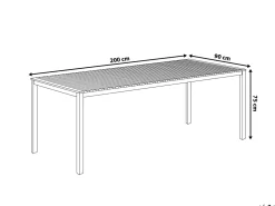 Gartentisch Edelstahl / Teakholz Hellbraun 200 X 90 Cm Viareggio