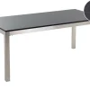 Gartentisch Edelstahl/Naturstein Schwarz Poliert 180 X 90 Cm Einteilige Tischplatte Grosseto