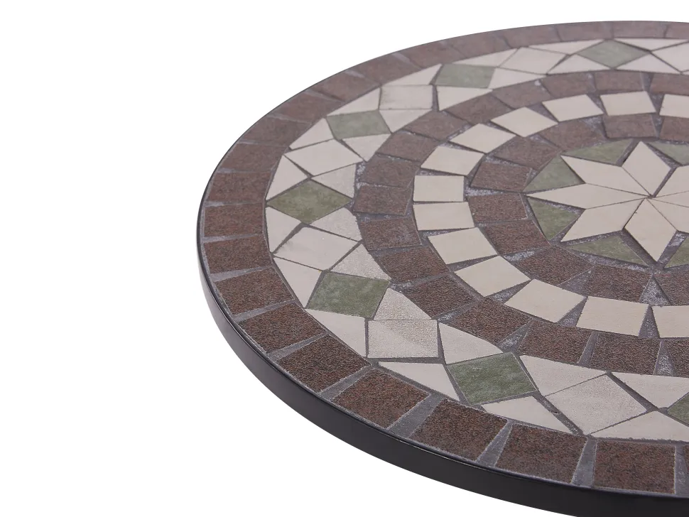 Gartentisch Eisen Schwarz Mosaik O 60 Cm Cariati