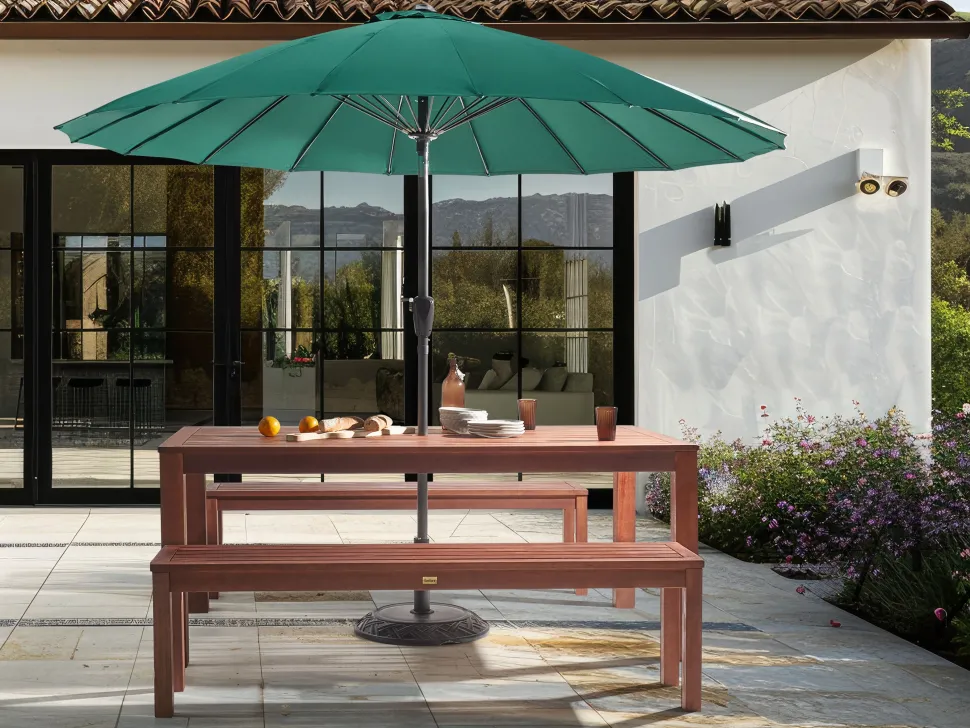 Gartentisch Eukalyptusholz Dunkelbraun 180 X 100 Cm Tuscania