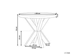 Gartentisch Faserzement Grau 90 Cm Olbia