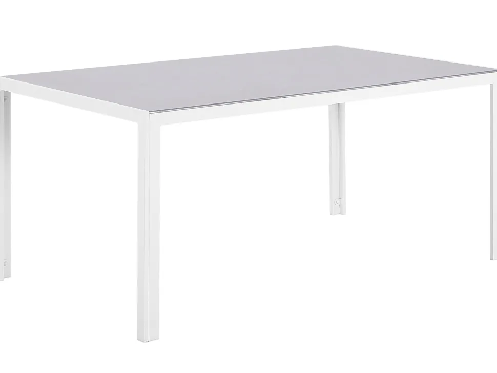 Gartentisch Glas Grau 160 X 90 Cm Catania