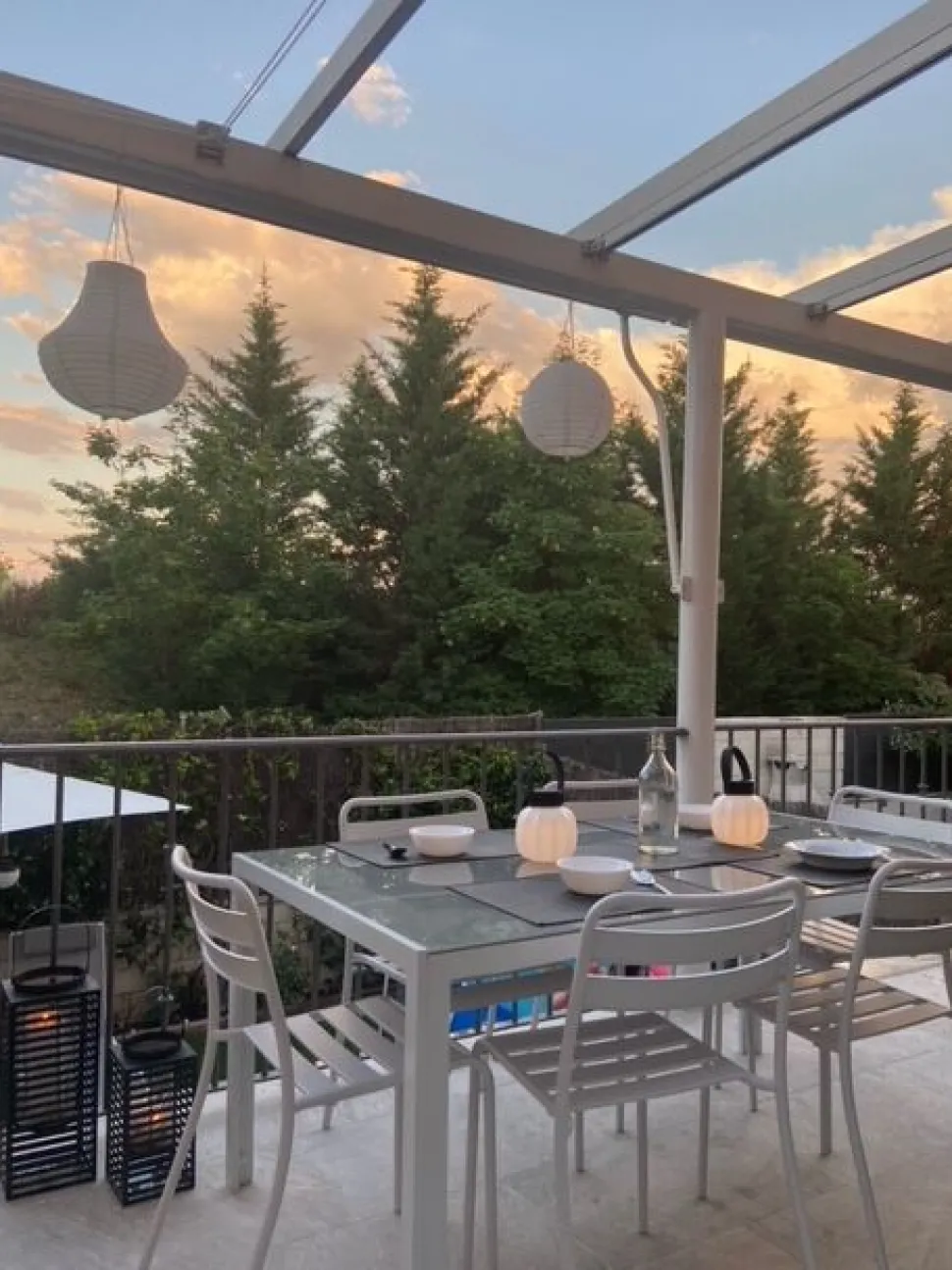 Gartentisch Glas Grau 160 X 90 Cm Catania