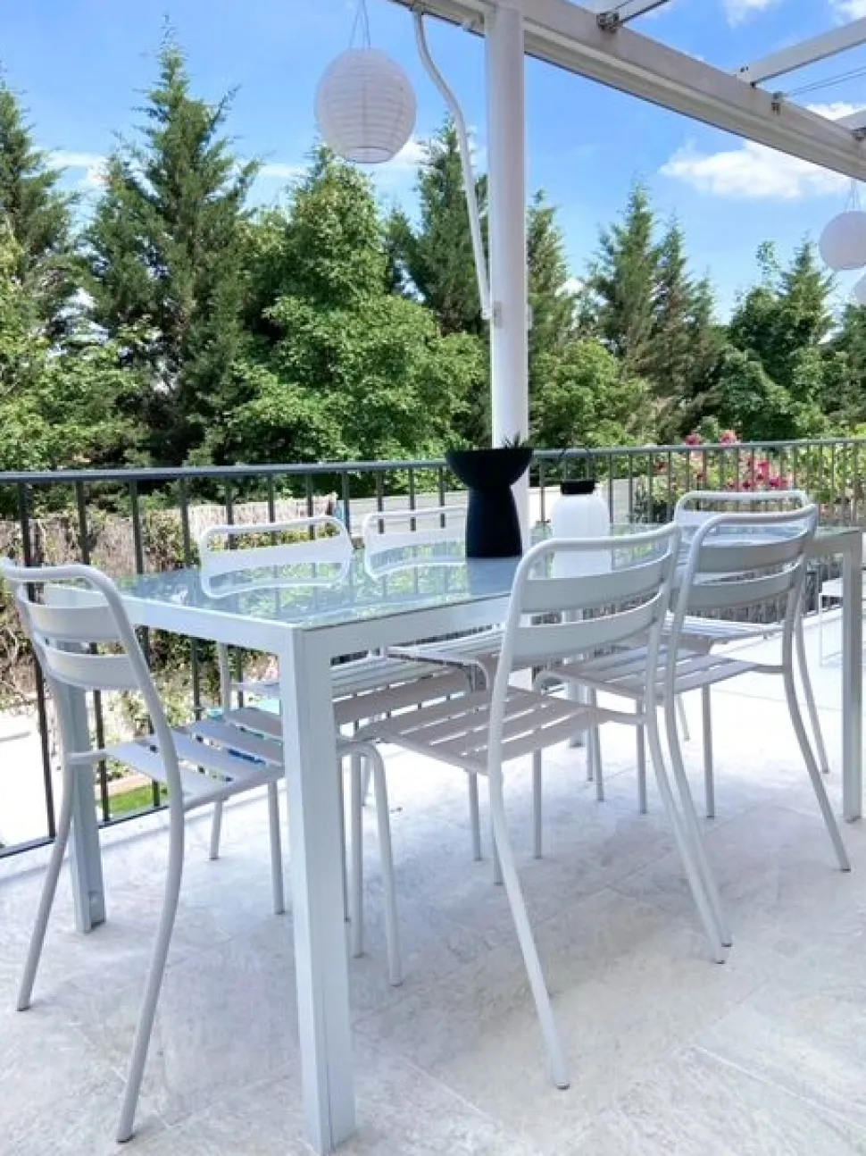 Gartentisch Glas Grau 160 X 90 Cm Catania