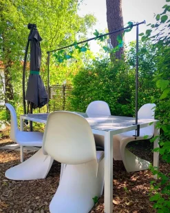 Gartentisch Glas Grau 160 X 90 Cm Catania