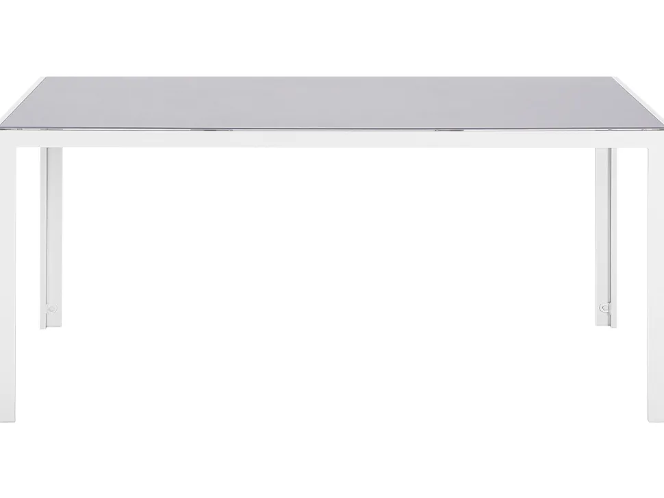Gartentisch Glas Grau 160 X 90 Cm Catania