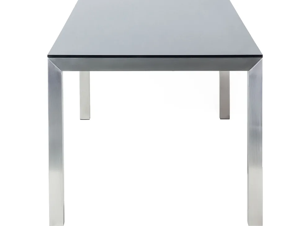 Gartentisch Glas Schwarz 180 X 90 Cm Grosseto