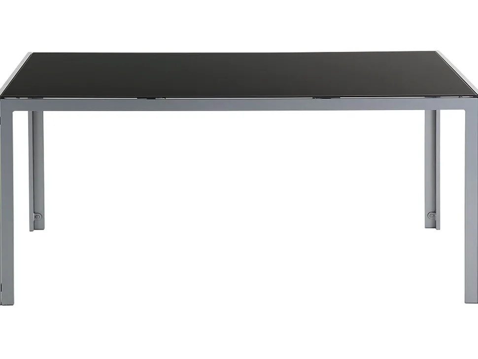 Gartentisch Glas Schwarz 160 X 90 Cm Catania