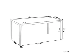 Gartentisch Glas Schwarz 160 X 90 Cm Catania