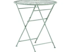 Gartentisch Grun Metall 70 Cm Zusammenklappbar Trento