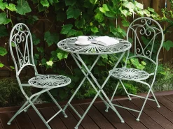 Gartentisch Grun Metall 70 Cm Zusammenklappbar Trento