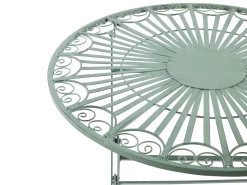 Gartentisch Grun Metall 70 Cm Zusammenklappbar Trento