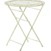 Gartentisch Hellgrun Metall 70 Cm Zusammenklappbar Bivio