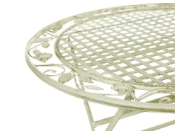 Gartentisch Hellgrun Metall 70 Cm Zusammenklappbar Bivio