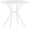 Gartentisch Kunststoff Weis 70 X 70 Cm Sersale