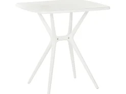 Gartentisch Kunststoff Weis 70 X 70 Cm Sersale