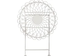 Gartentisch Metall Cremeweis O 70 Cm Zusammenklappbar Stiffe