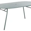 Gartentisch Metall Hellblau 160 X 90 Cm Calvi
