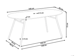 Gartentisch Metall Hellblau 160 X 90 Cm Calvi