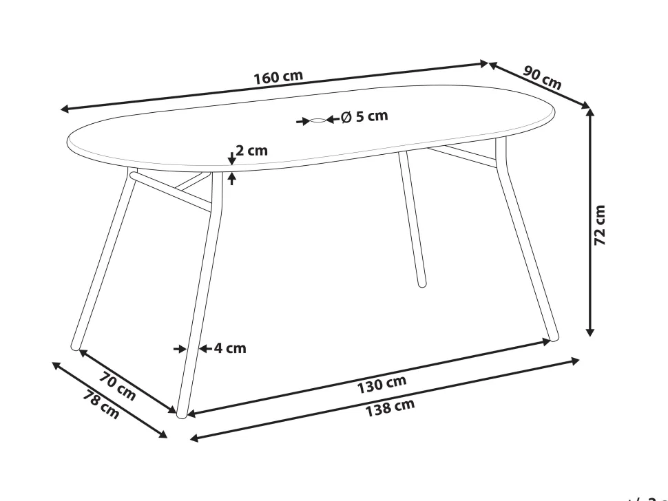 Gartentisch Metall Hellblau 160 X 90 Cm Calvi