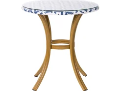 Gartentisch Rattan Blau / Weis O 70 Cm Rifreddo