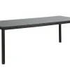Gartentisch Rattan Dunkelbraun 220 X 100 Cm Italy