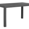 Gartentisch Rattanoptik Graphitgrau 140 X 80 Cm Fossano