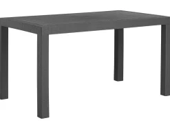 Gartentisch Rattanoptik Graphitgrau 140 X 80 Cm Fossano