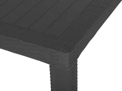 Gartentisch Rattanoptik Graphitgrau 140 X 80 Cm Fossano