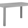 Gartentisch Rattanoptik Hellgrau 140 X 80 Cm Fossano