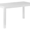 Gartentisch Rattanoptik Weis 140 X 80 Cm Fossano