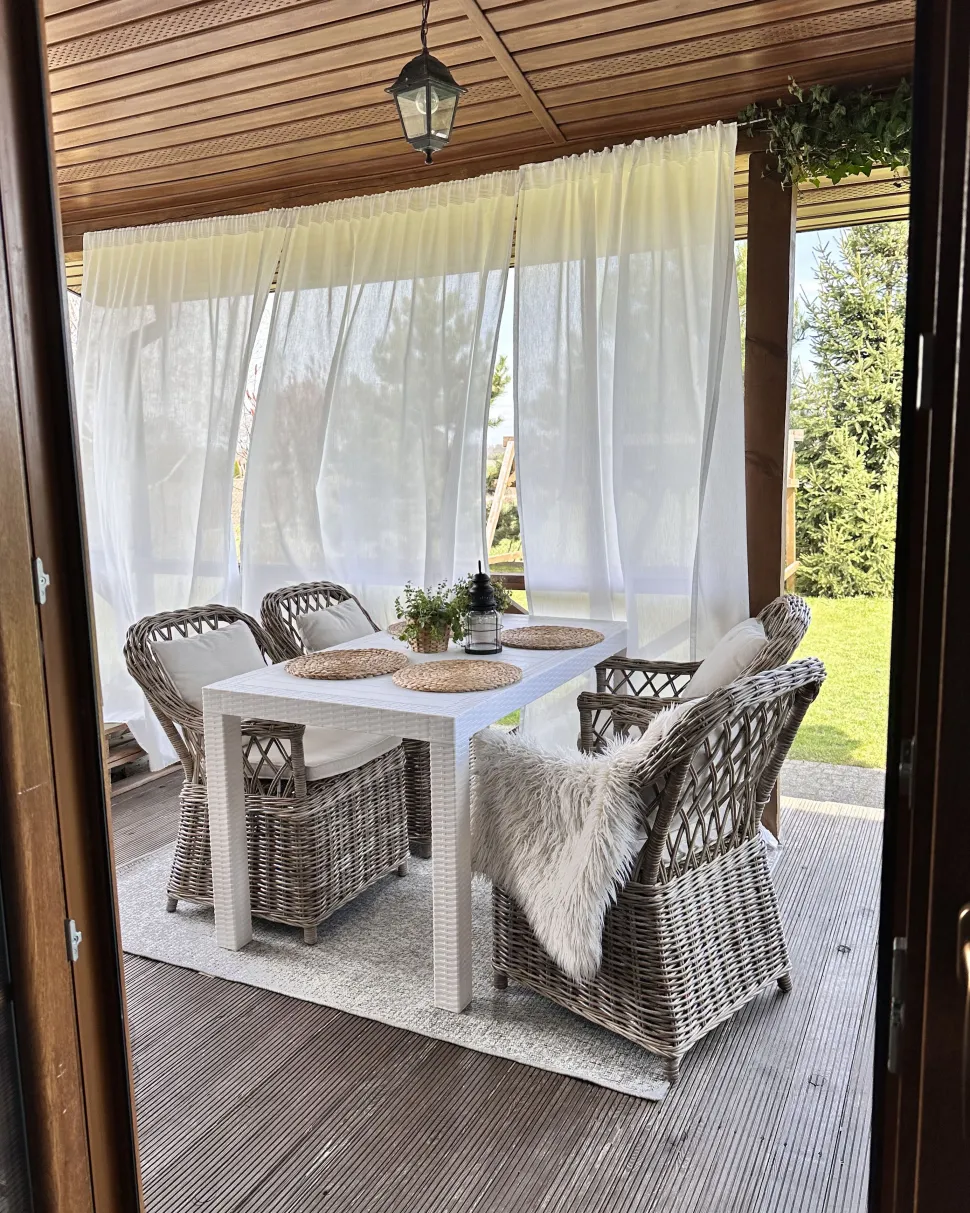 Gartentisch Rattanoptik Weis 140 X 80 Cm Fossano