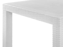 Gartentisch Rattanoptik Weis 140 X 80 Cm Fossano