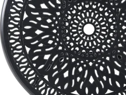 Gartentisch Schwarz Aluminium 90 Cm Ancona