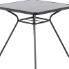 Gartentisch Stahl Schwarz 80 X 80 Cm Livo