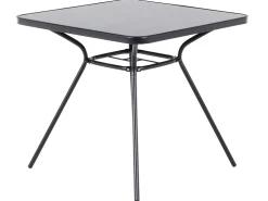 Gartentisch Stahl Schwarz 80 X 80 Cm Livo