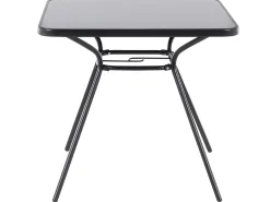 Gartentisch Stahl Schwarz 80 X 80 Cm Livo