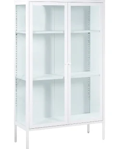 Glasvitrine Metall Weis 150 Cm Nash