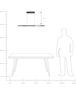 Hangelampe Led Schwarz Feale