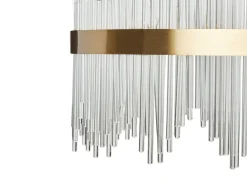 Hangelampe Led Transparent / Gold Kristall-Optik Ringform Yorkin