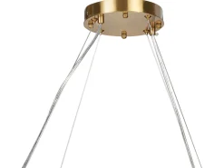 Hangelampe Led Transparent / Gold Kristall-Optik Ringform Yorkin